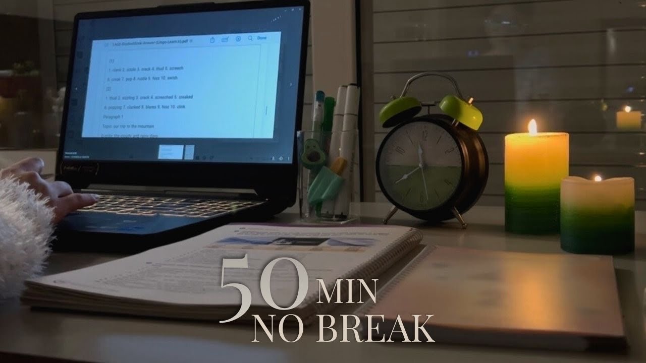 50 Min Silent Study With Me – No Music | Real-Time Focus Session