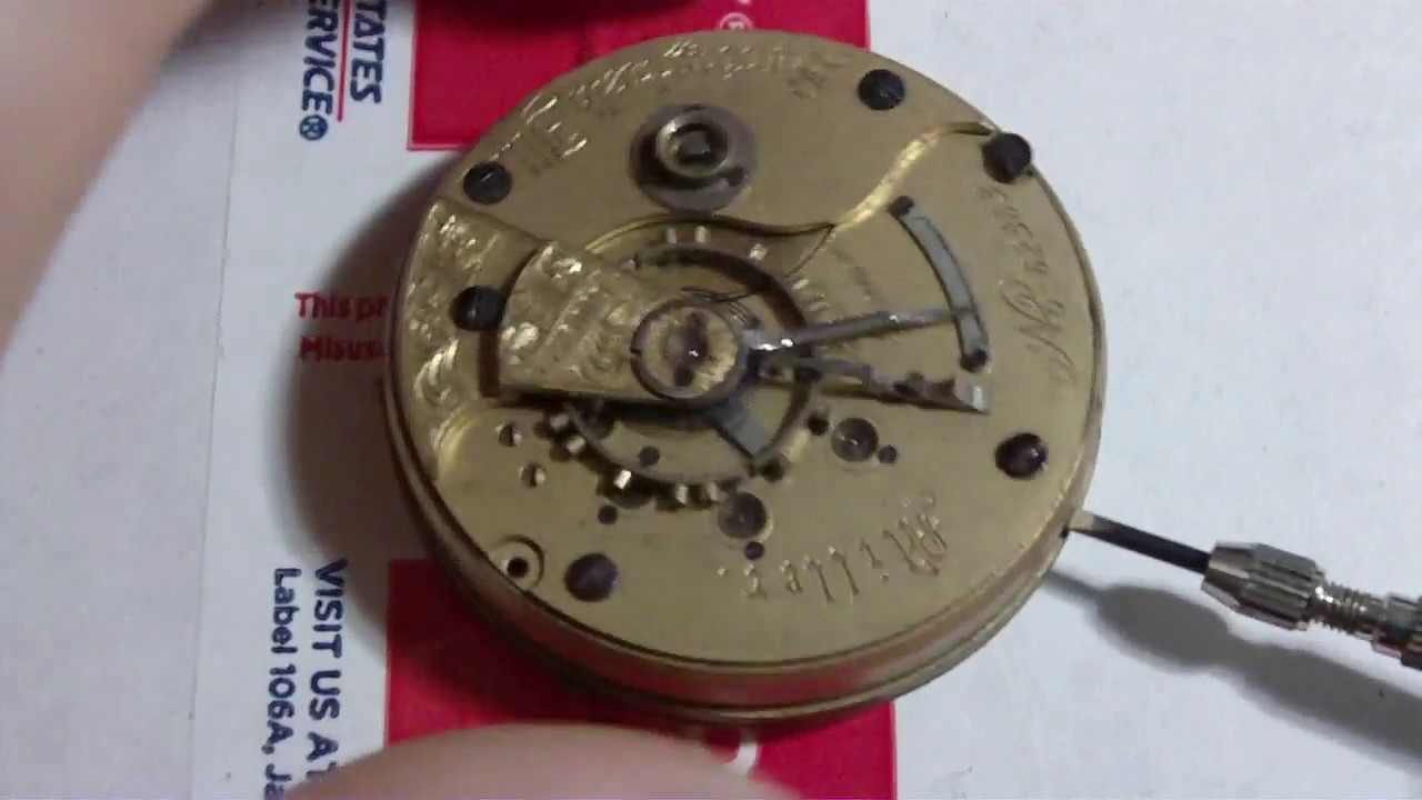 Unboxing non running pocket watch movement, Illinois Watch Co., Miller
