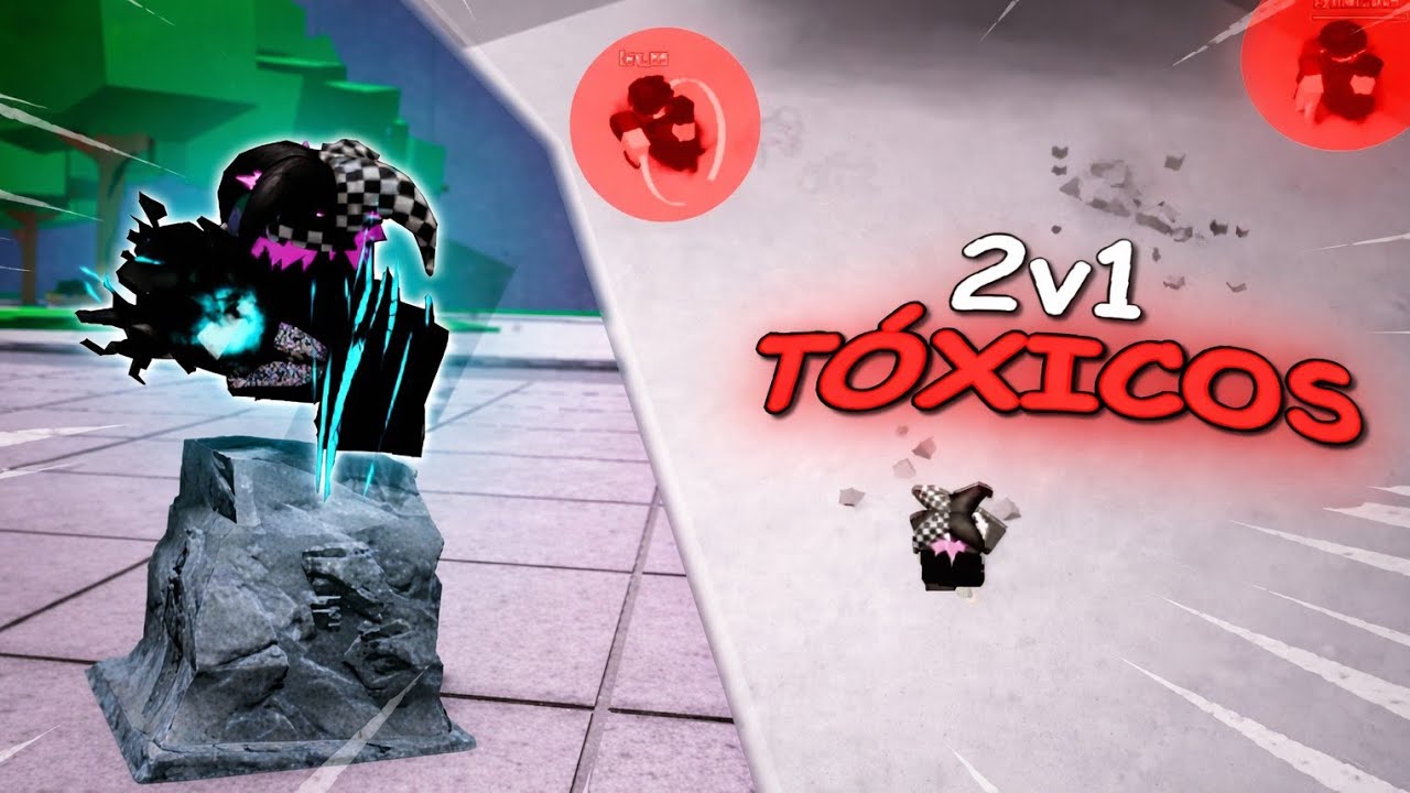 HUMILHEI um 2v1 TÓXICO no The Strongest Battleground