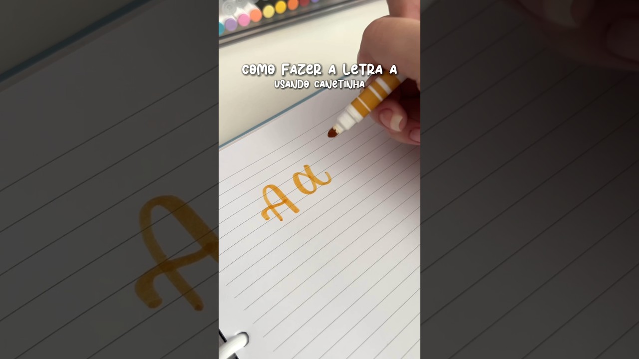 Como fazer a letra A usando canetinha 💫 &bull; #short #shorts #lettering