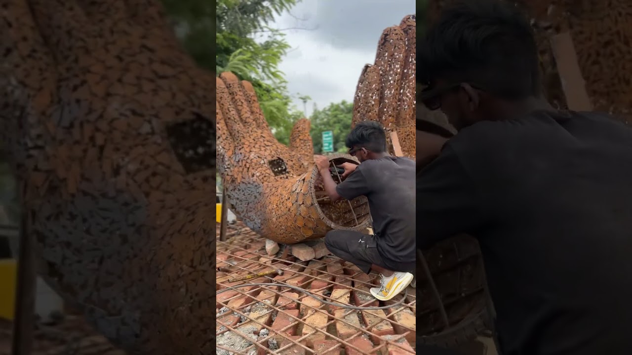 Scrap sculpture #ytshorts #scrapmetalart #shorts