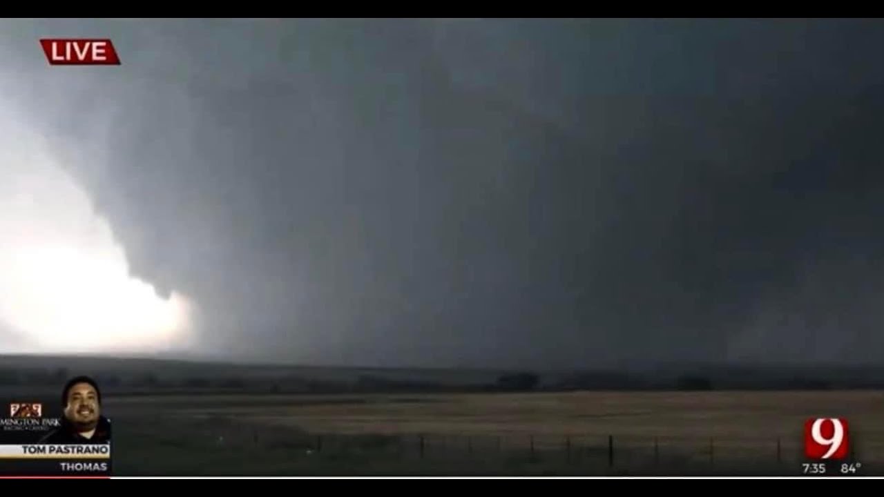 Dramatic Solo Chase from Custer City to Yukon Oklahoma. Big Tornadoes and Hail Unedited Full Chase