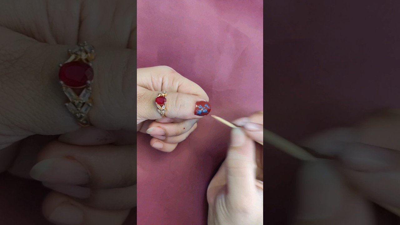 Easy Marble Nail Art at home 🏡#youtubeshorts #nailart #nailart2024
