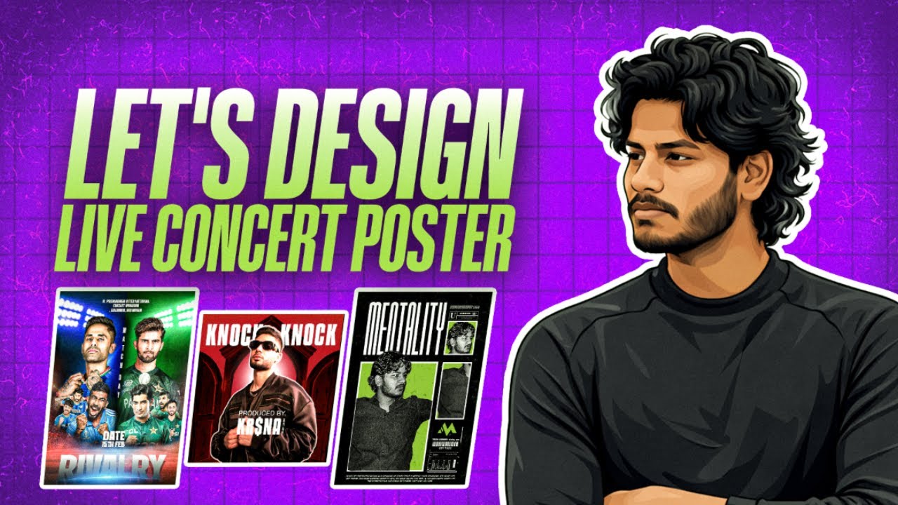MUSIC CONCERT POSTER DESIGNING LIVE