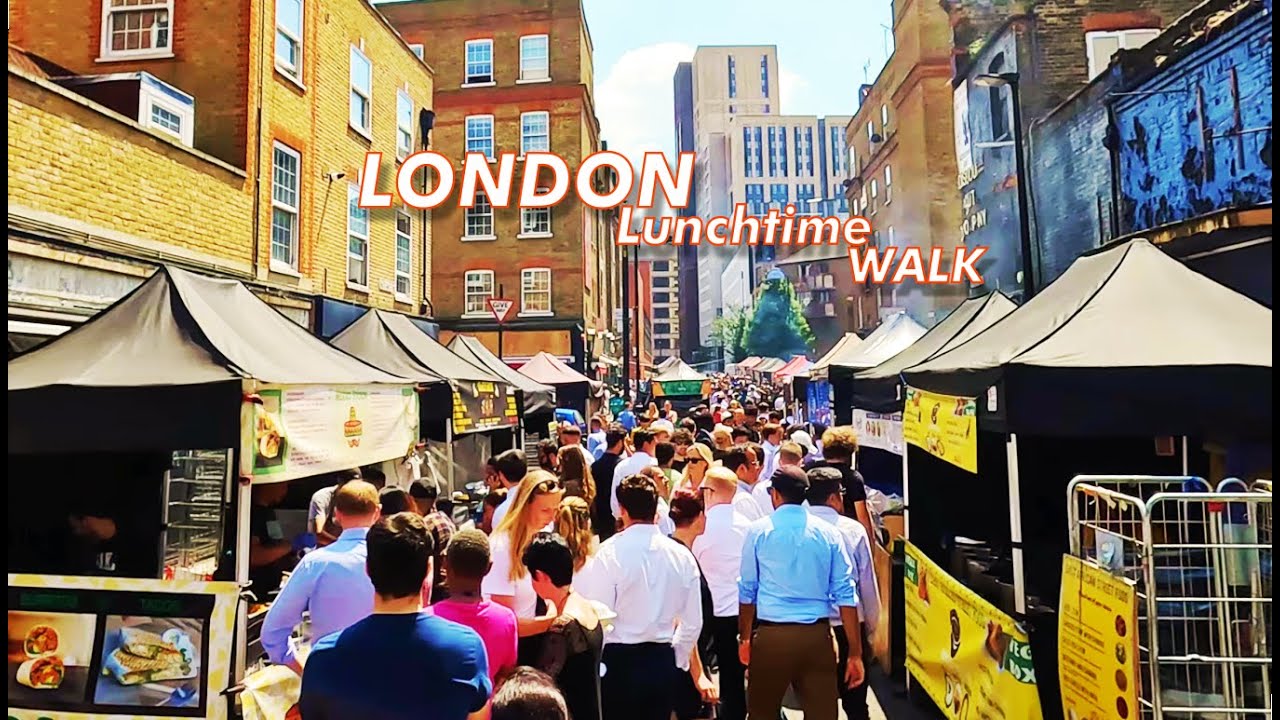 London Lunchtime walk, Petticoat Lane Market, Liverpool st station Leadenhall Building, Gherkin