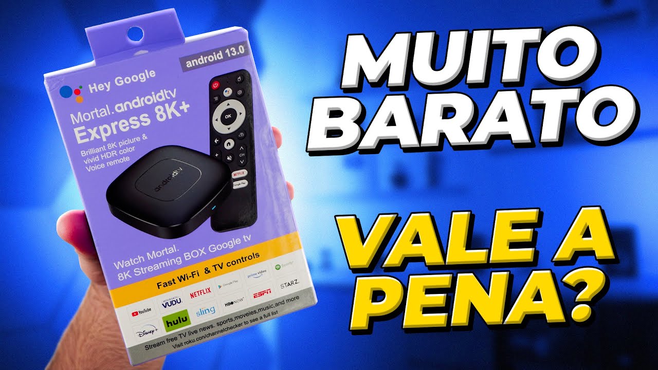 TESTEI UM TV BOX COM ANDROID TV DE R$100 - VALE A PENA?