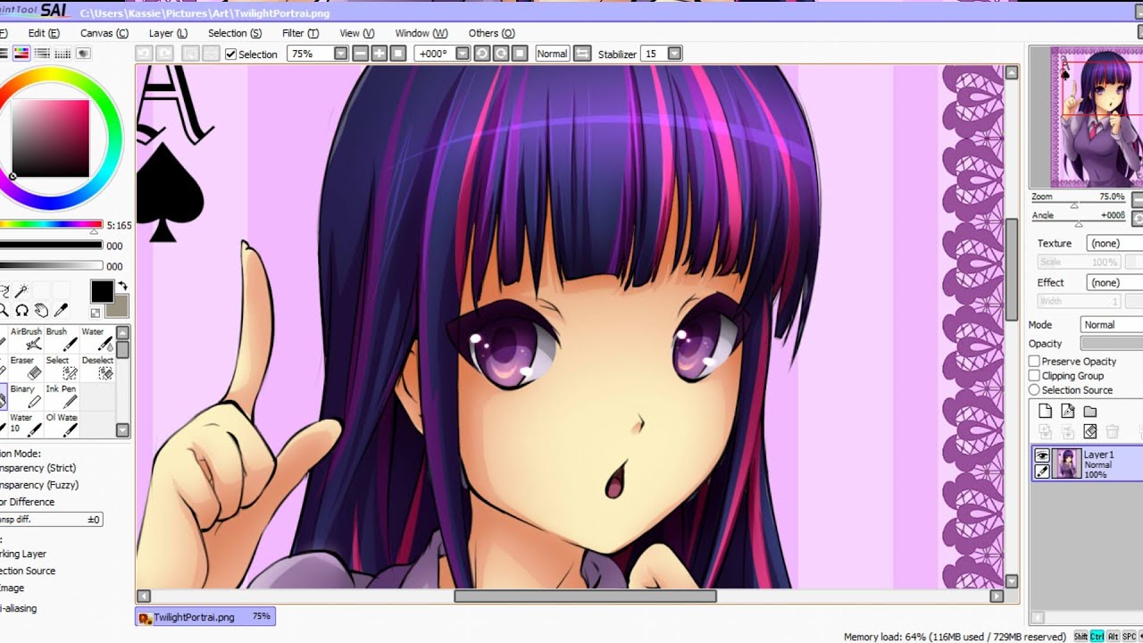 Speedpaint: MLP Twilight Sparkle Ace
