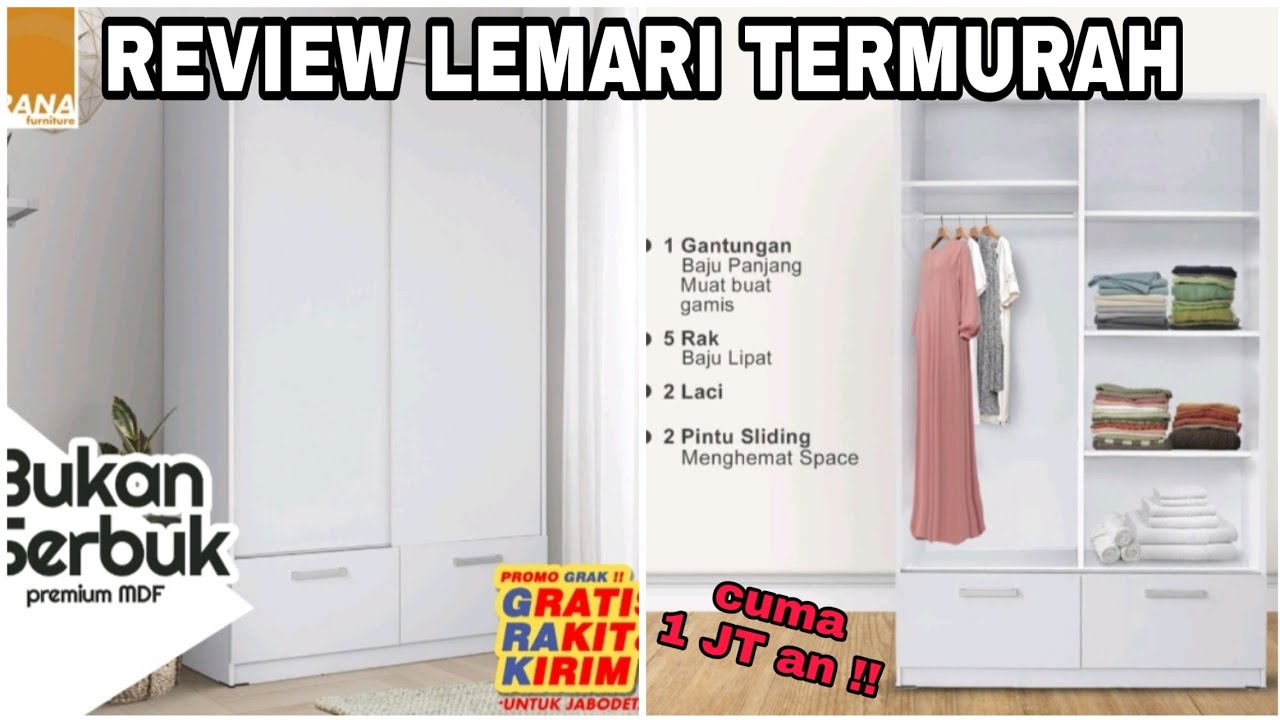 REVIEW LEMARI SLIDING 2 PINTU TERMURAH KUALITAS TERBAIK