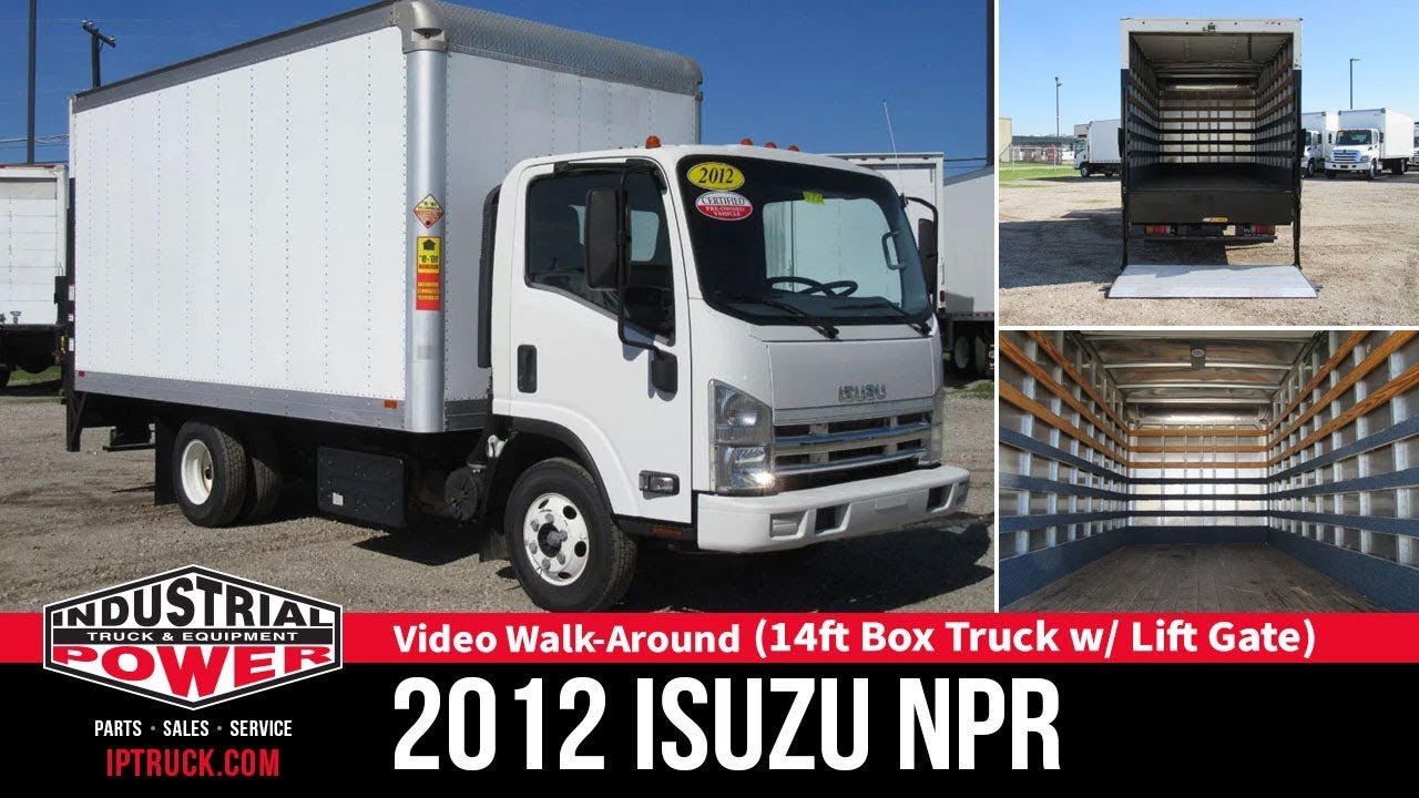 Used Isuzu NPR Box Truck Dallas Fort Worth - 14ft Box with lift gate