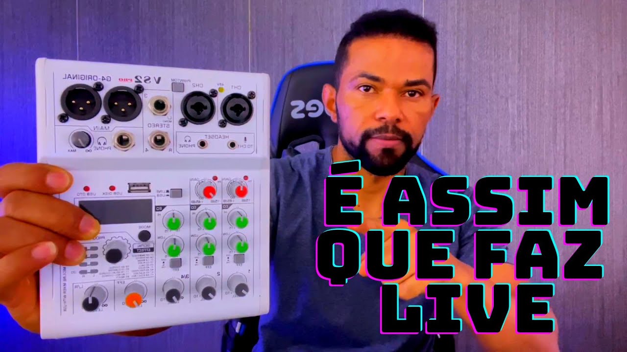 MESA DE SOM PARA FAZER LIVE NO YOUTUBE,TIKTOK, INSTAGRAM, PINTEREST, LIVESTRAM MESA VS2PRO G4, G7,V7
