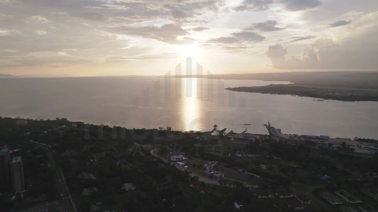 Drone Aerial stock footage Kisumu City, Kenya