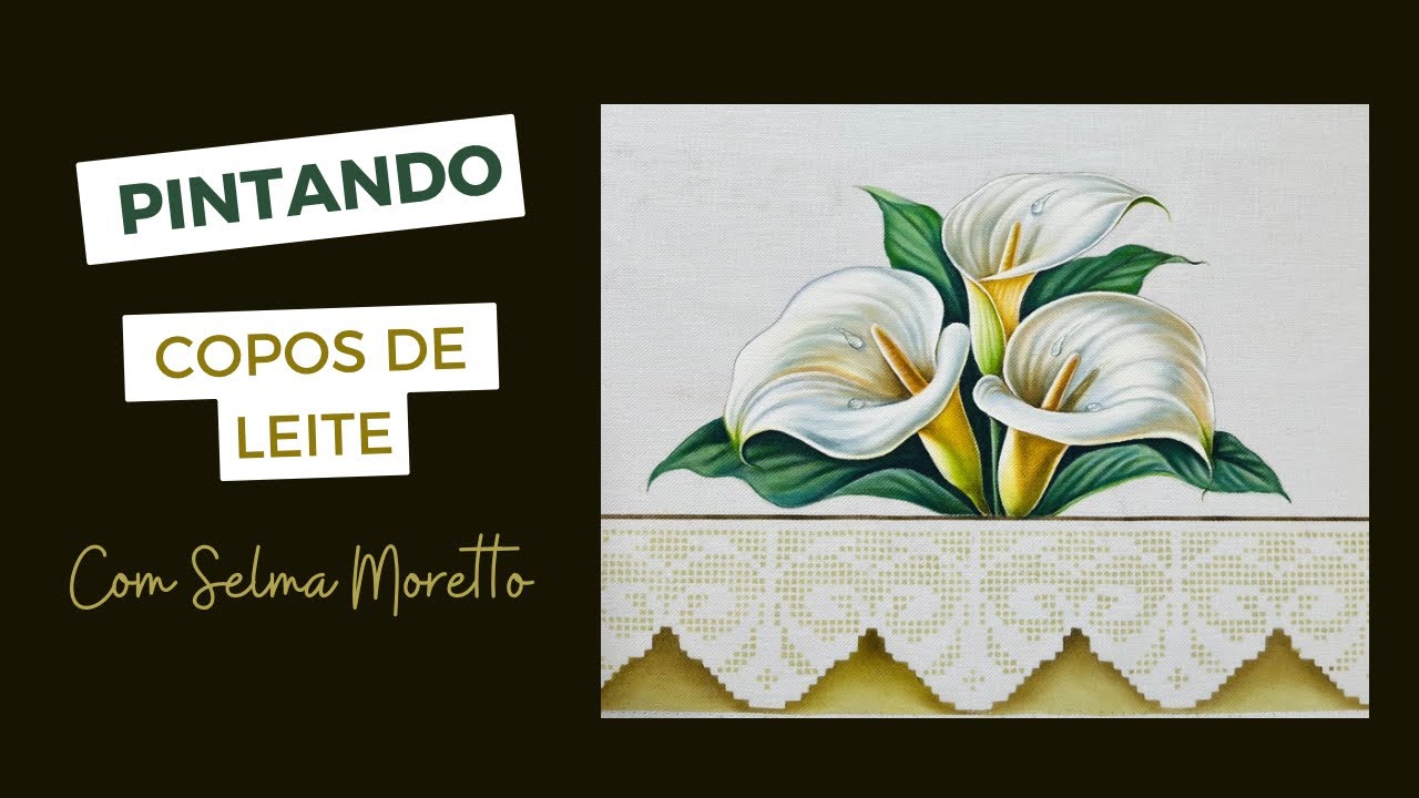 PINTANDO COPOS DE LEITE EM TECIDO