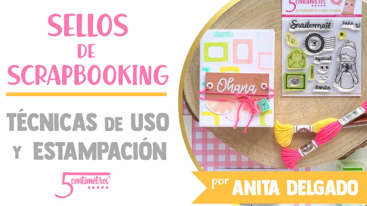Sellos de scrapbooking | TÉCNICAS de USO Paso a Paso | MINI ÁLBUM fácil