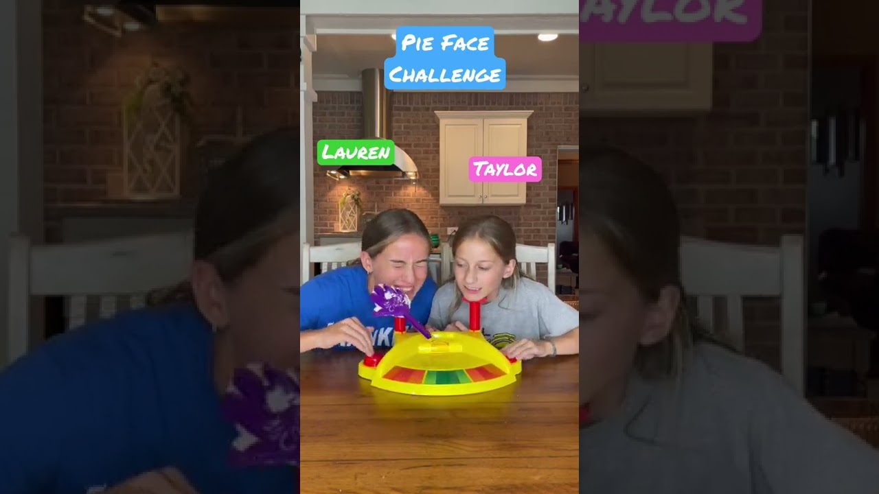 Pie face challenge!! Sister vs. sister!!