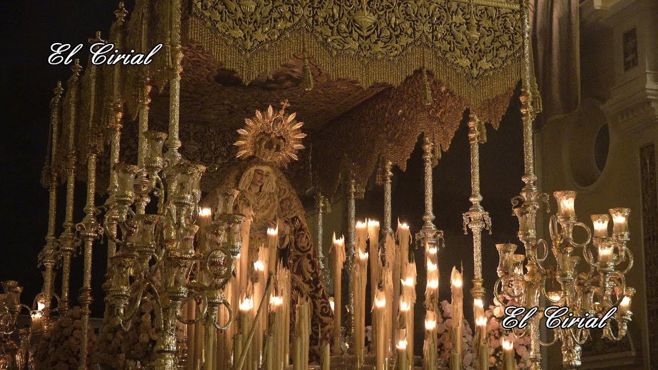 VIRGEN DE LA TRINIDAD CORONADA MALAGA 2023 CALLE TRINIDAD 4K