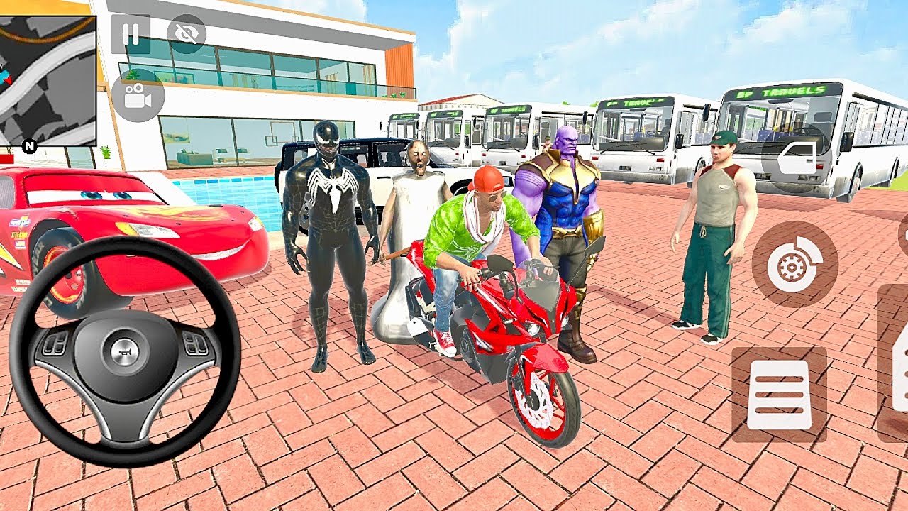 Franklin wasted all vehicles swimming pool 🤑🌿 Indian theft auto simulator 💥🤩