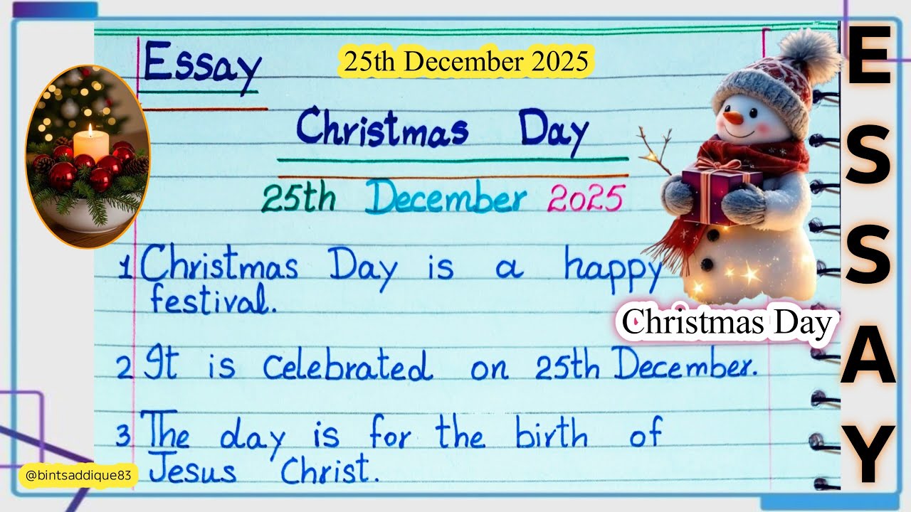Christmas Day ✨| 25 December 2025 | Easy Essay Christmas Day | 10 Lines Essay 💫 Christmas Day ✨|