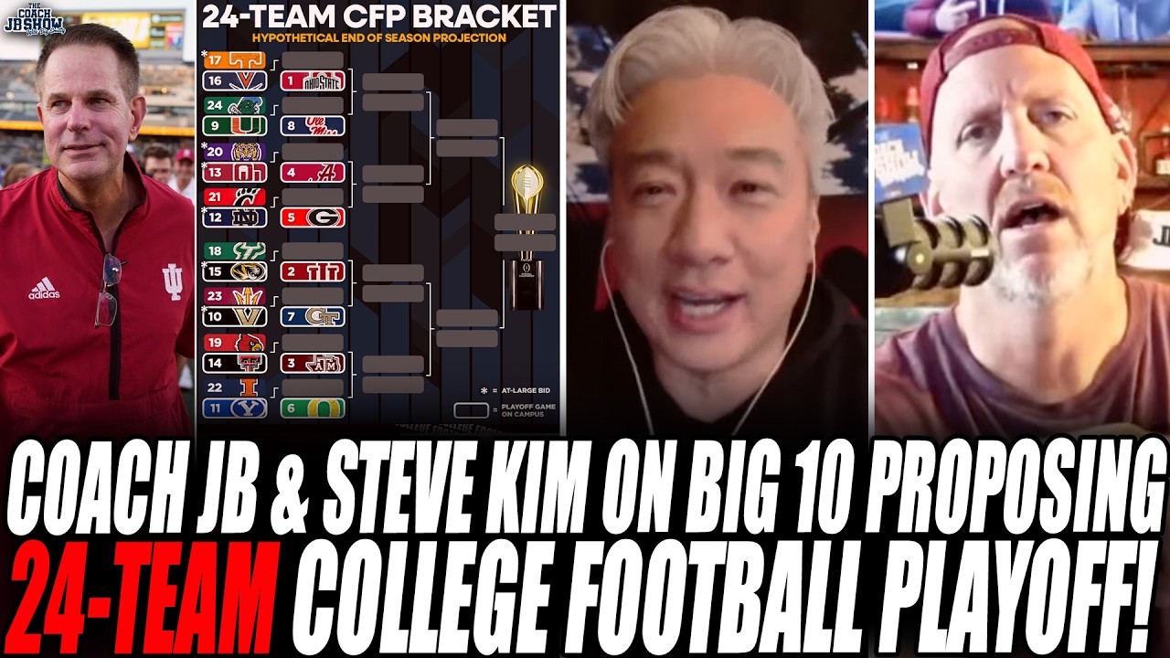 Coach JB & Steve Kim On Big 10 Proposing 24-TEAM College Football Playoff!