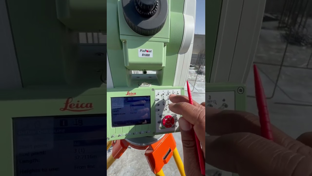 Total station  work an rafransce line