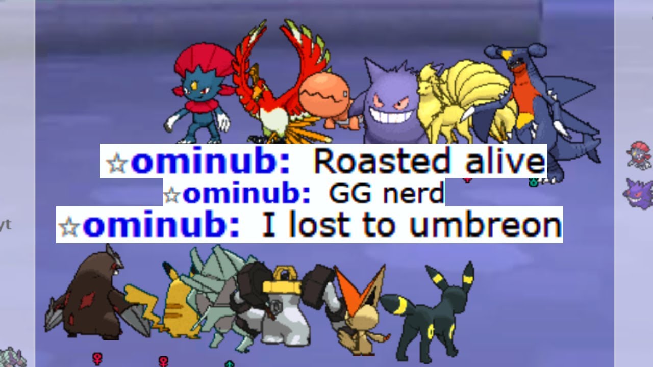 PHYSICAL UMBREON MADE THIS OVERCONFIDENT NOOB SALTY ON POKEMON SHOWDOWN !!!!