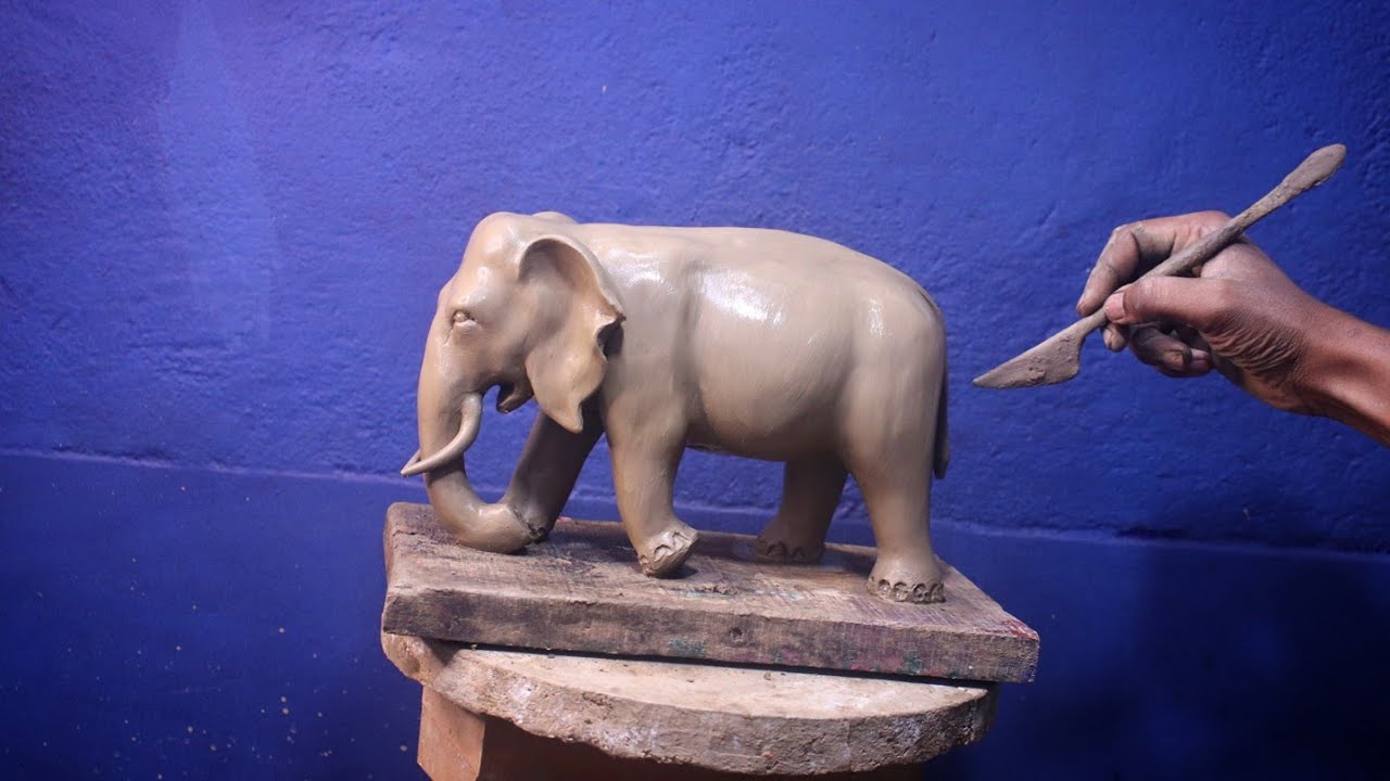 clay elephant making | clay modelling | clay art