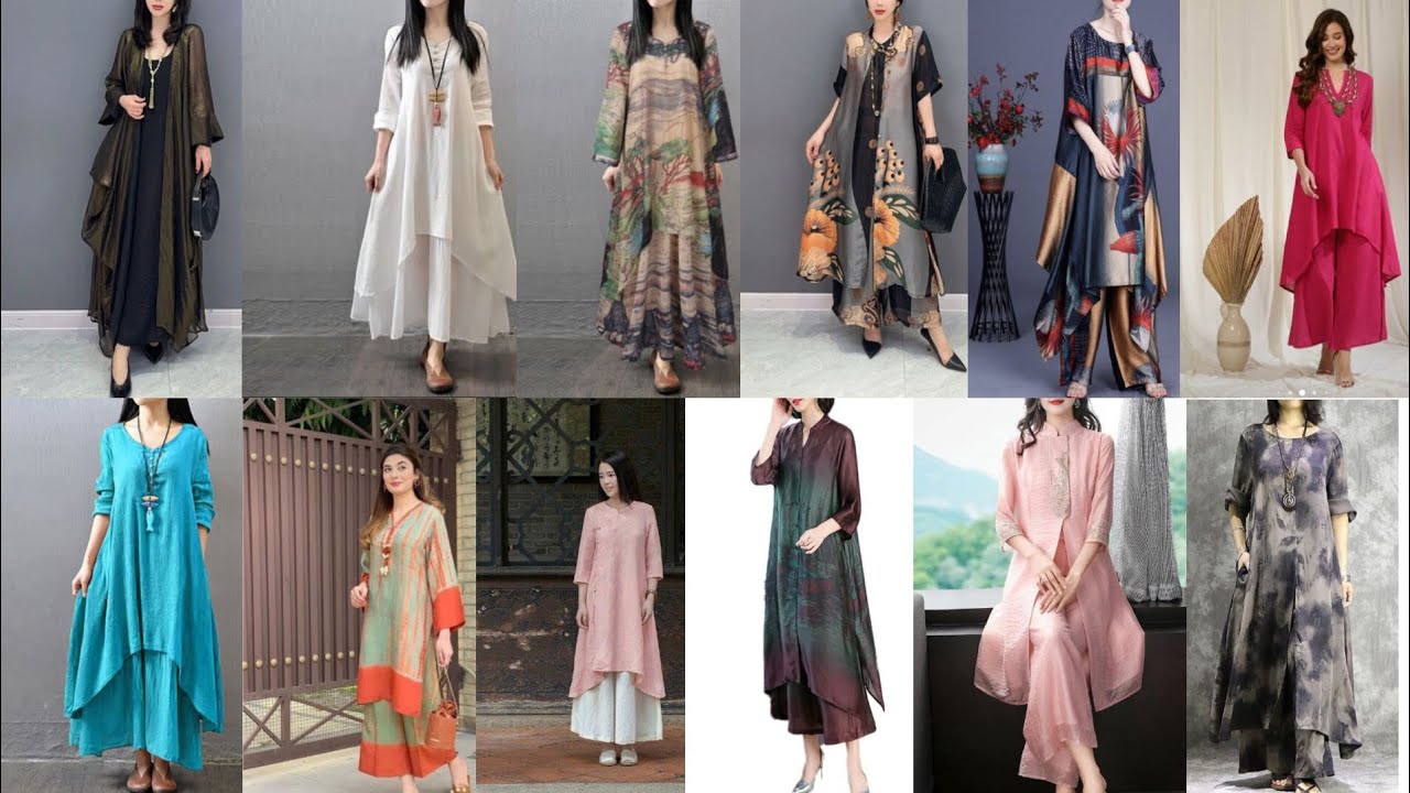 "Latest Palazzo & Frock Designs Trendy Short & Long Frock Palazzo kurti  & College Wear outfit Ideas