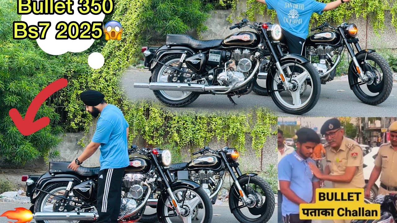 Bullet 350 Bs7 2025 modified😱C Bend + Patiala Exhaust😍