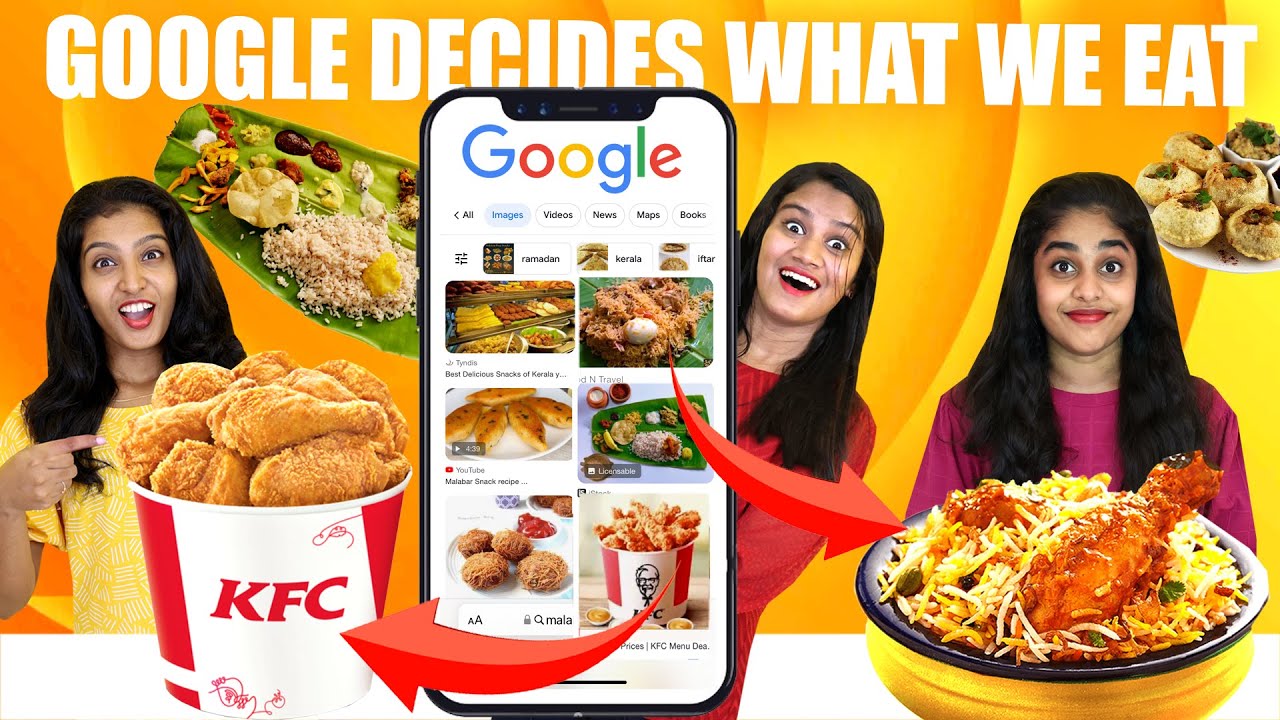 GOOGLE തീരുമാനിക്കും WHAT WE EAT FOR ONE DAY FOOD CHALLENGE PART 2 🤩| PULLOTHI