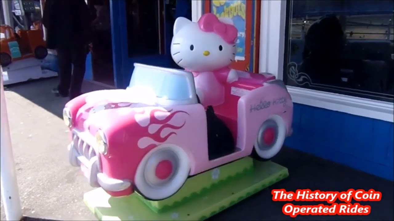 2000s Cogan Coin Operated Car Kiddie Ride - Hello Kitty Happy Car