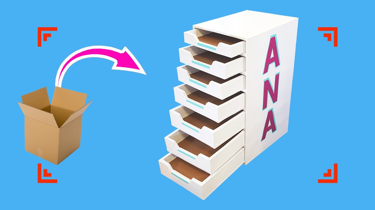 Cardboard Desk Organizer I @Sam86DIY