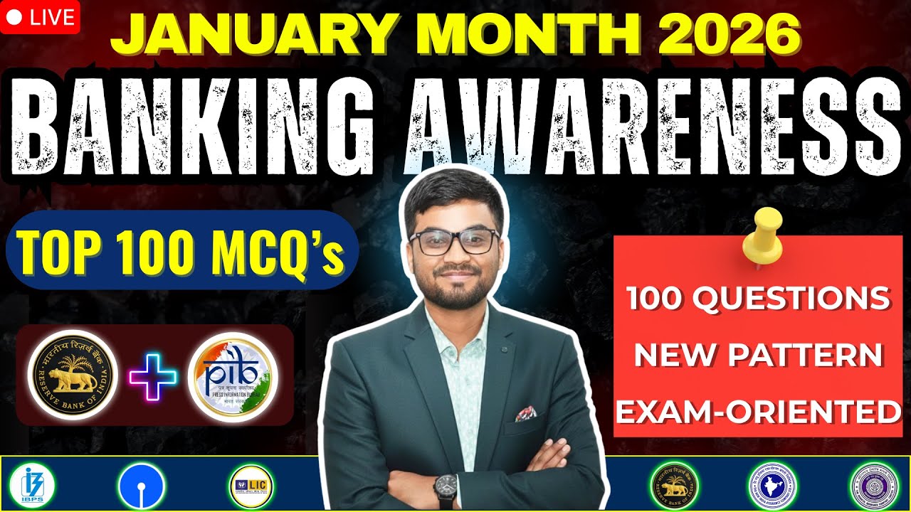 Banking Awareness January 2026 | 100 Important Questions | Banking and Financial Awareness 2026