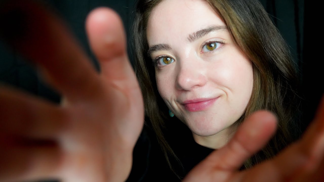ASMR FEEL GOOD Affirmations For The BEST SLEEP! Face Touching, Hand Movements, Quiet Whispering