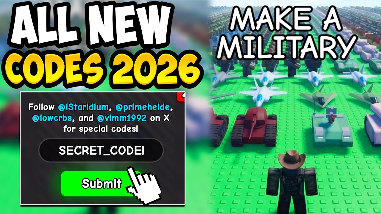 Все рабочие коды для создания армии в Roblox - Новые коды для создания армии 2026!