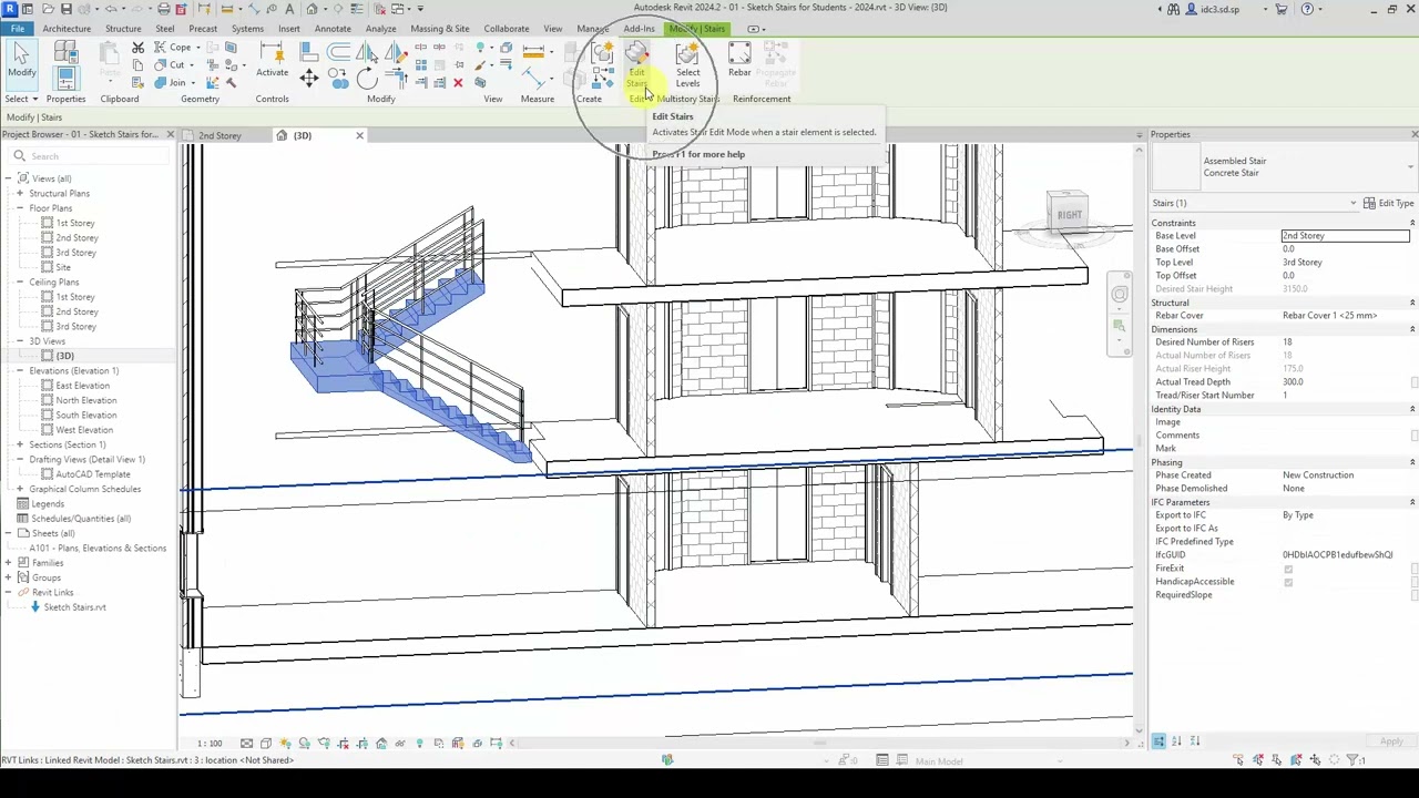 How to Create Stairs in Revit with New Stairs UI after 2015 Version