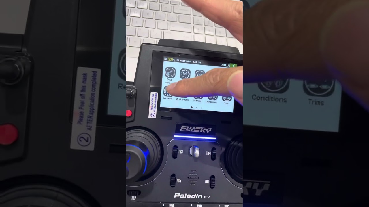 Showing setting back of XD 945 radio for my customer