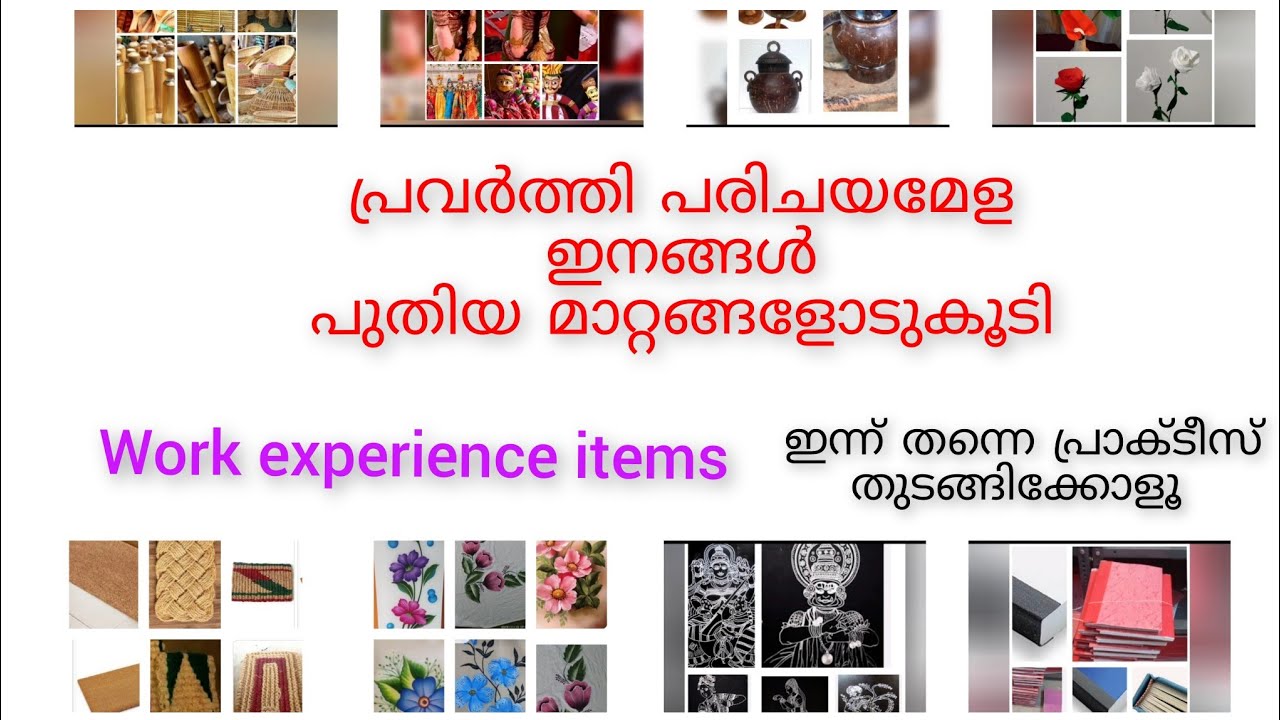 പ്രവർത്തിപരിചയ മേള ഇനങ്ങൾ പുതിയ മാറ്റങ്ങളോട് കൂടി | work experience items with rules 