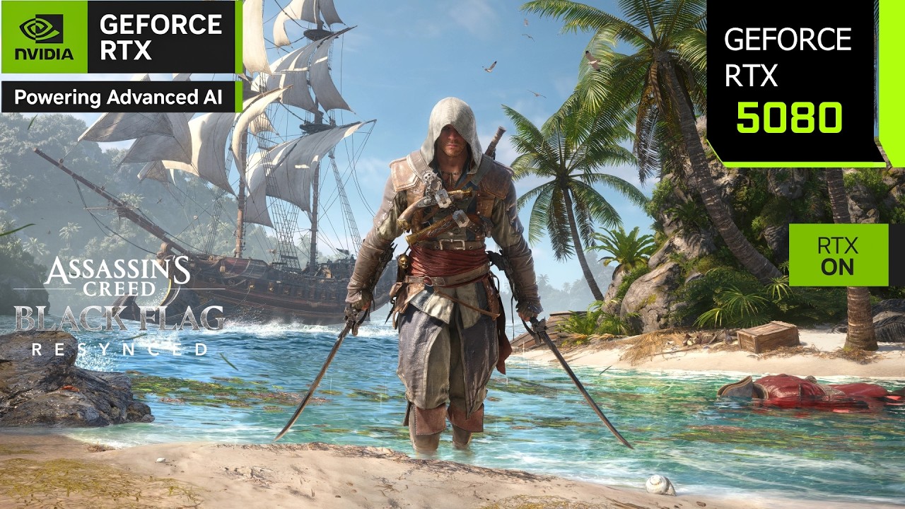 Assassin's Creed Black Flag Resynced | RTX 5080 4K, 1440p DLSS 4.5 Multi Frame Gen | PC Performance