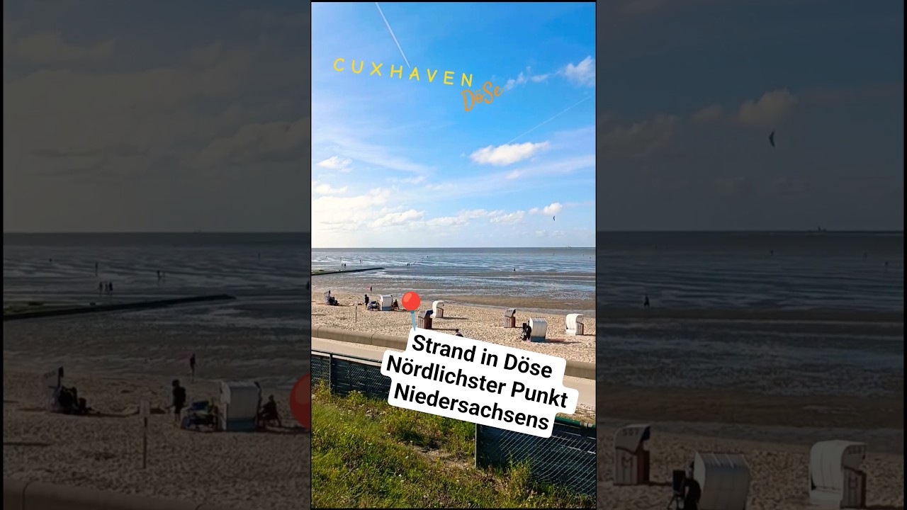 Strand Cuxhaven D&ouml;se &bull; Wattenmeer #Kugelbake