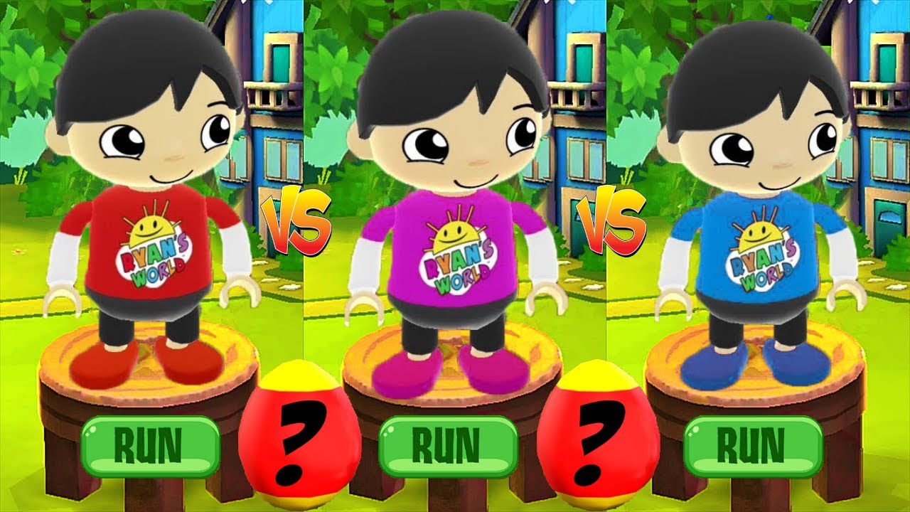 Tag with Ryan Combo Panda Run vs Red T-Shirt Ryan vs Blue T-Shirt Ryan vs Purple T-Shirt Ryan