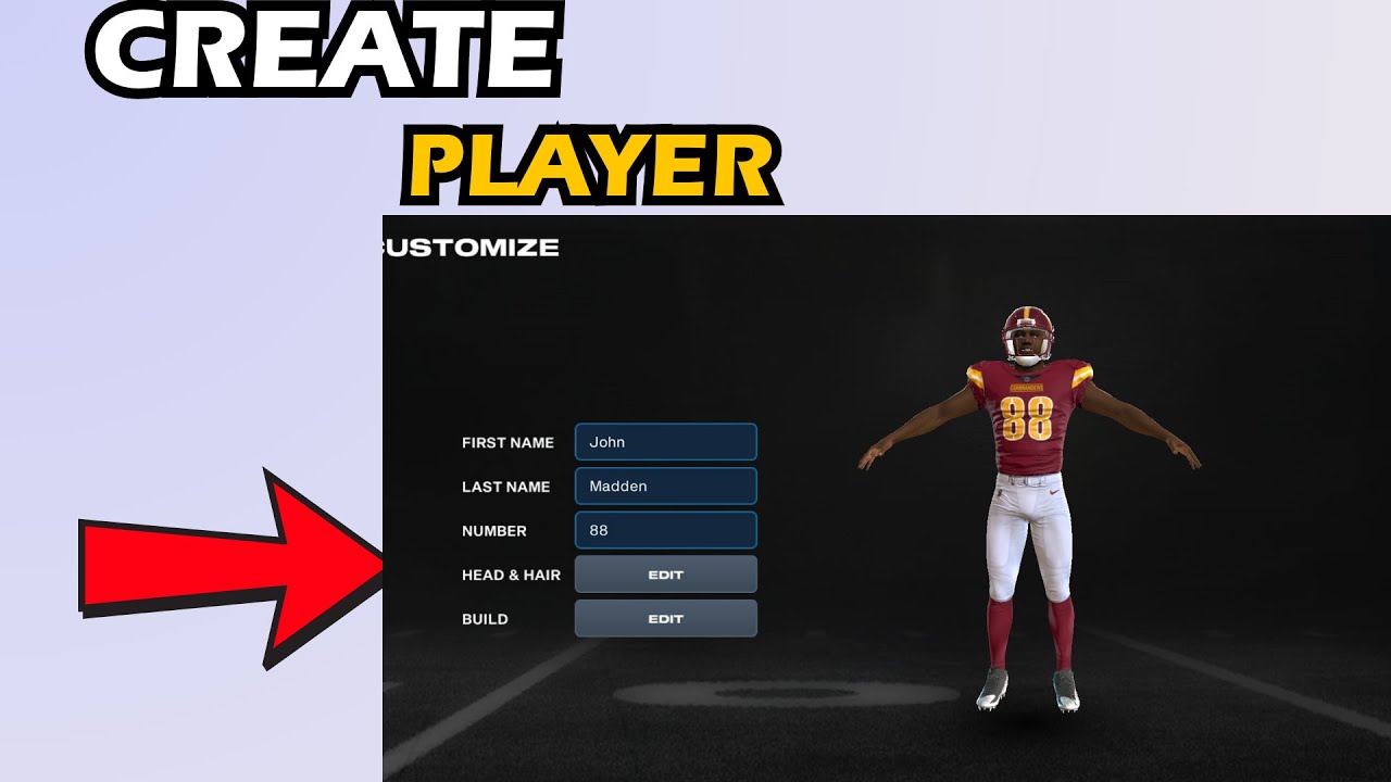 Madden Mobile 26 How to Create Player
