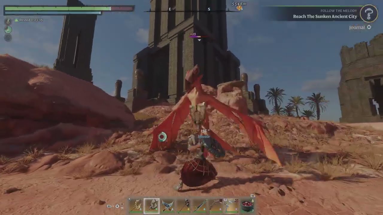 Enshrouded, Unlock Fast travel spire then follow Leona as she takes on scavengers at Shorewatch