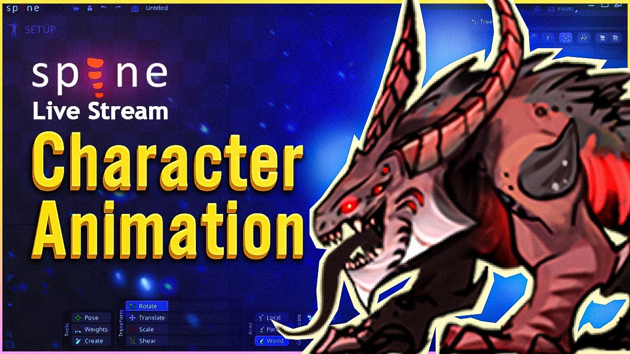 Spine 2D Game Character Animation - Live 22/02/2023