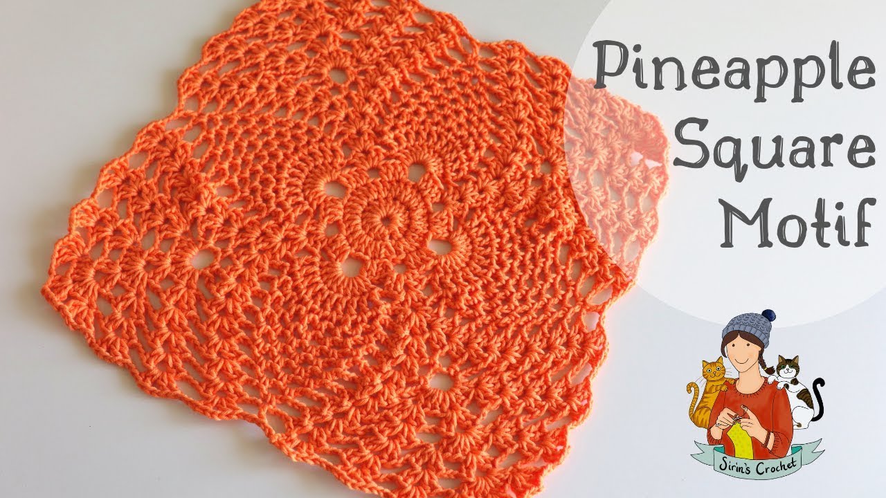 Crochet Pineapple  Square  Motif