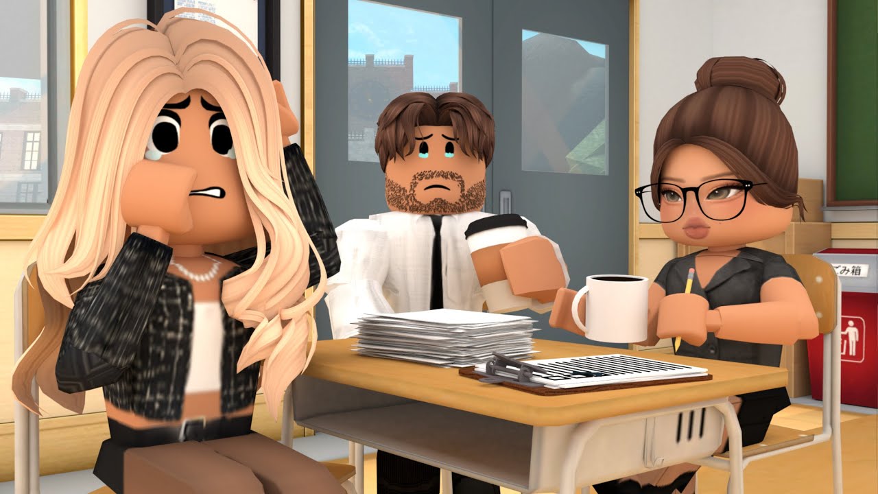KIDS FAMILY PARENT TEACHER CONFERENCE! *BAD GRADES!* Roblox Bloxburg Voiced RP Roleplay