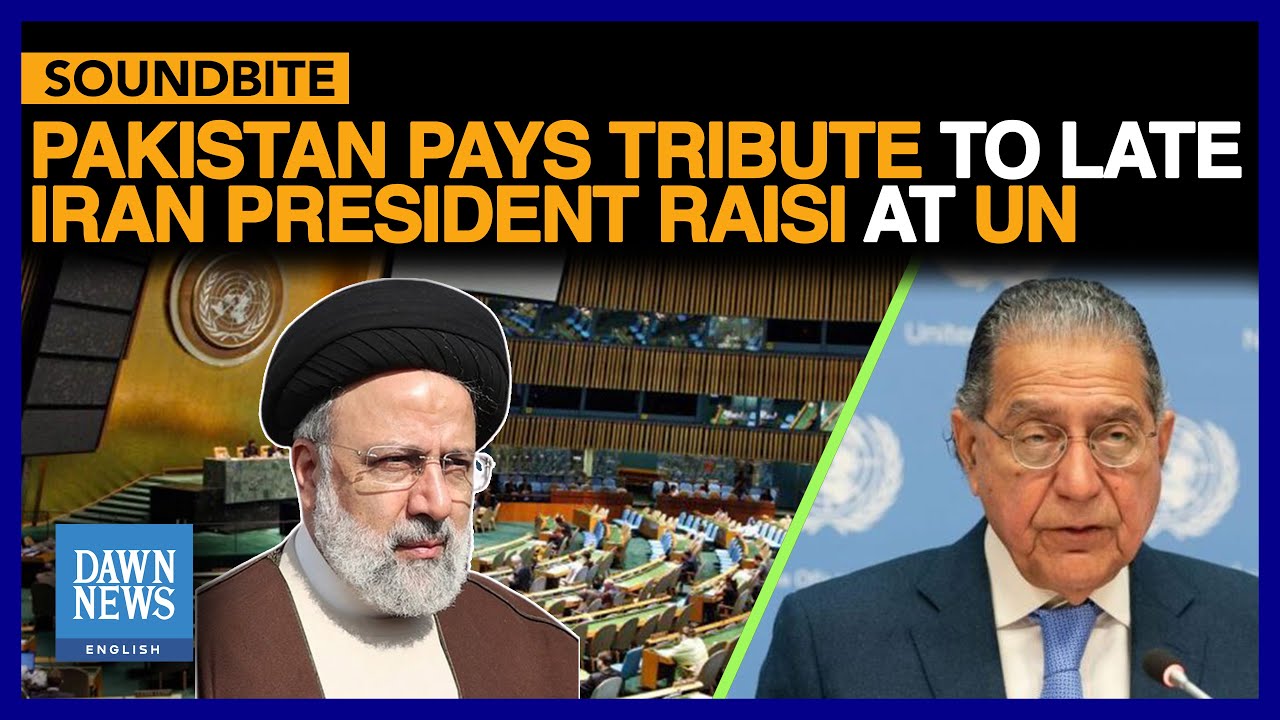 Pakistan Pays Tribute To Late Iran President Raisi At UN | Dawn News English