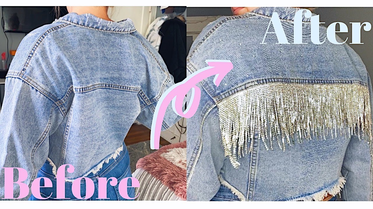 DIY: Rhinestone Jean Jacket | Upcycling