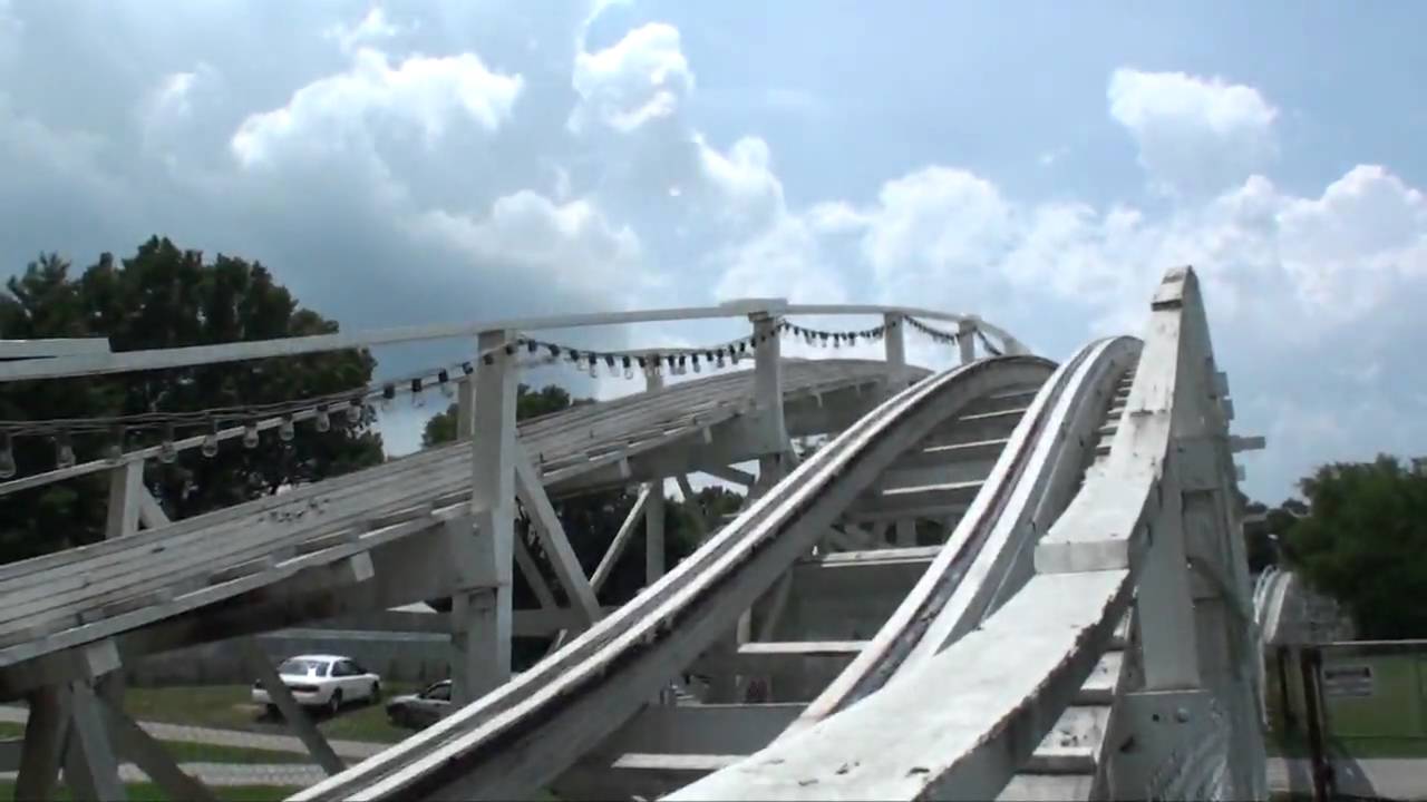 Cannonball Wooden Roller Coaster Front Seat POV - Lake Winnie, GA