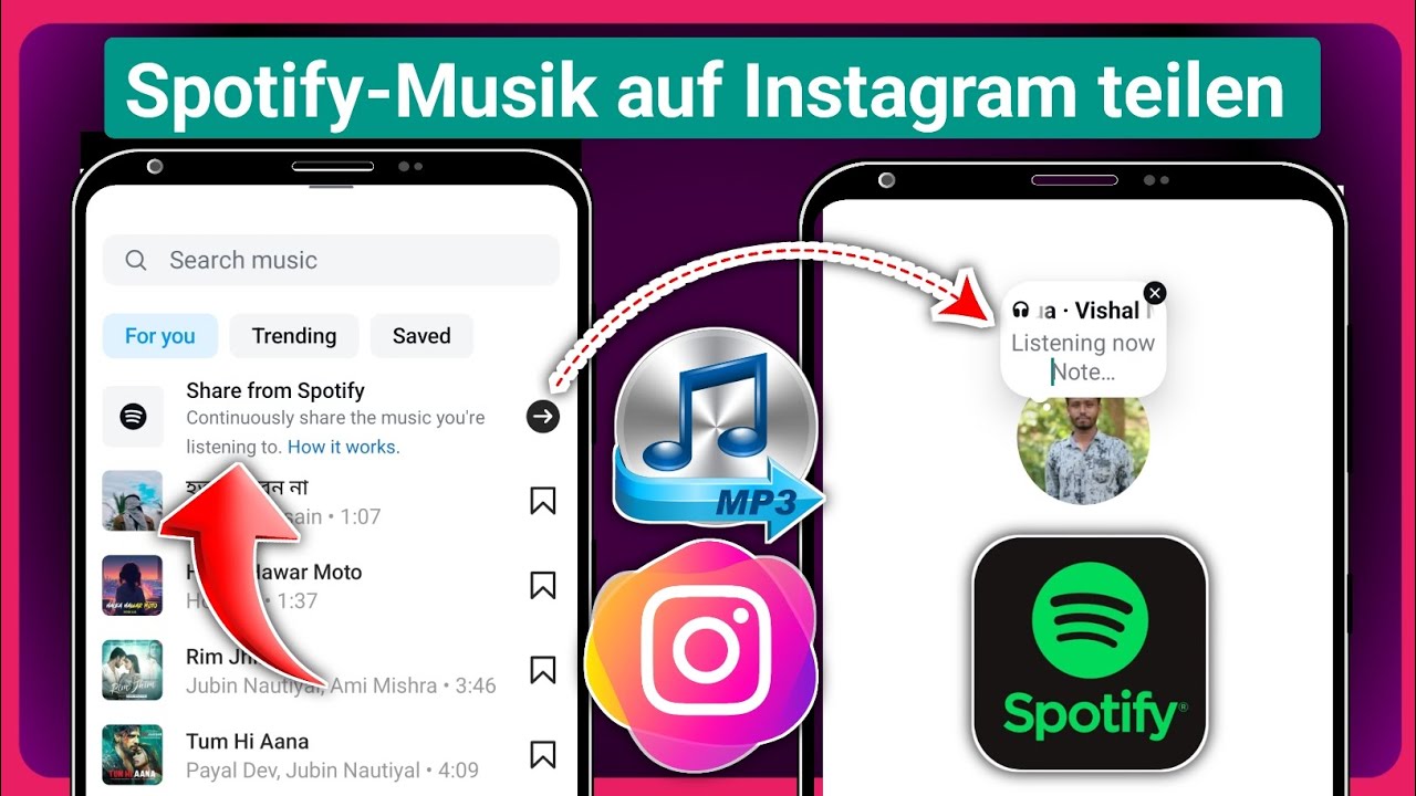 Spotify-Musik in Instagram-Notizen teilen (Leitfaden 2025)