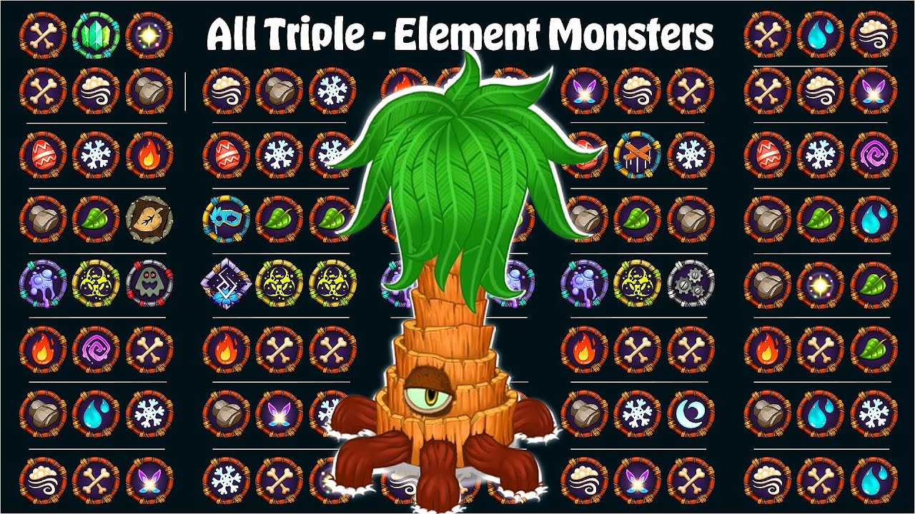 All New Triple-Element Monsters in My Singing Monsters