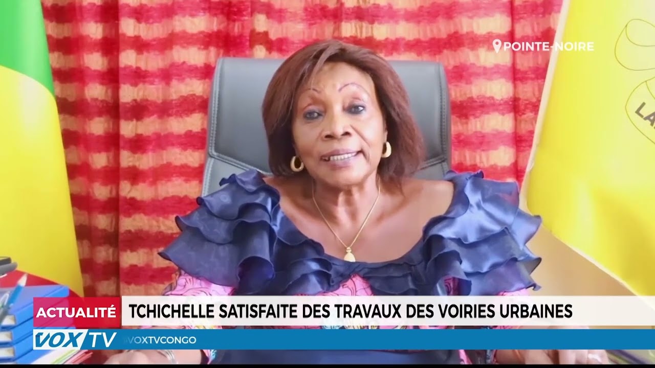 Mme Tchichelle satisfaite des travaux de voirie à Pointe-Noire
